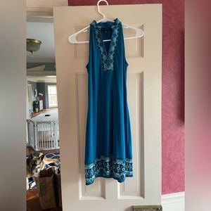 Black house white market - teal dress